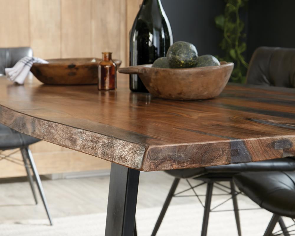 Ditman Gray Sheesham/Black Live Edge Dining Table - 110181 - Luna Furniture - Dallas Store