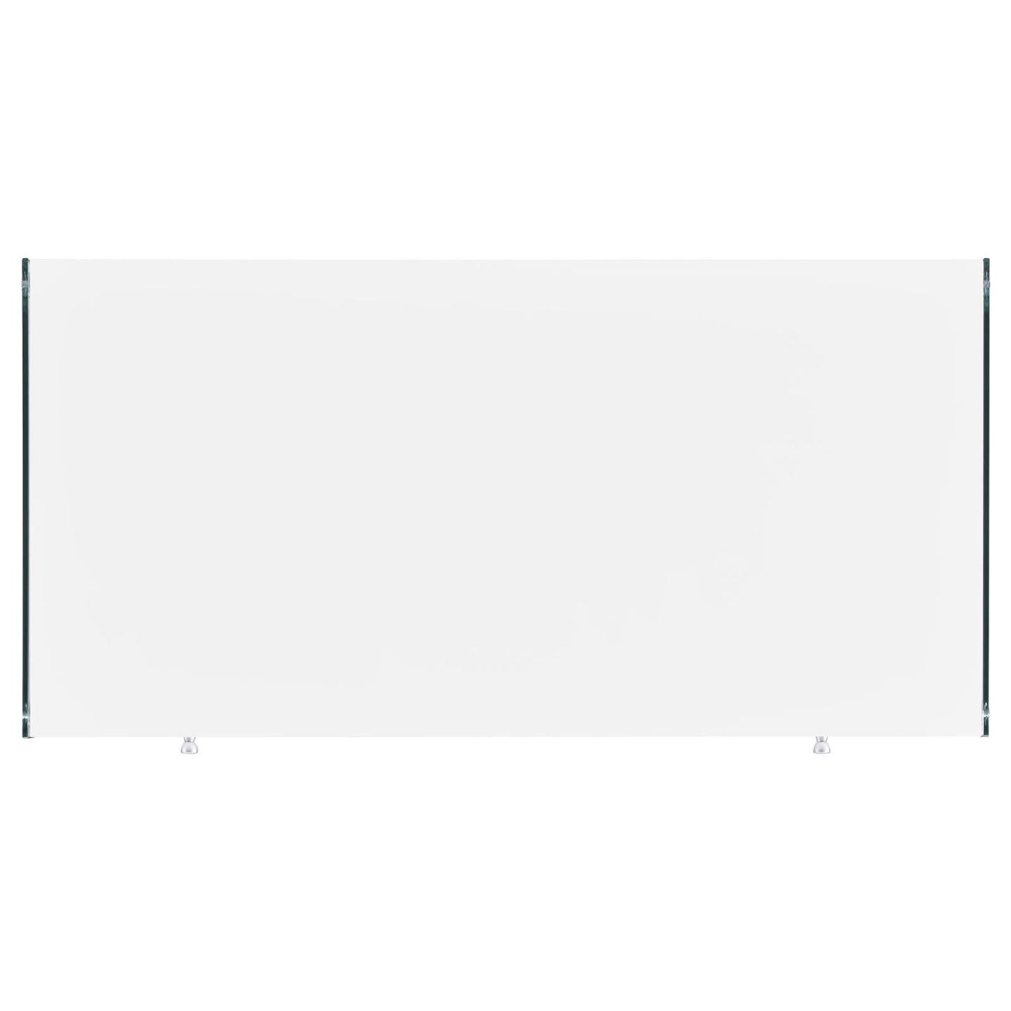 Dobrev Glossy White/Clear 2-Drawer Writing Desk - 800829 - Luna Furniture - Dallas Store