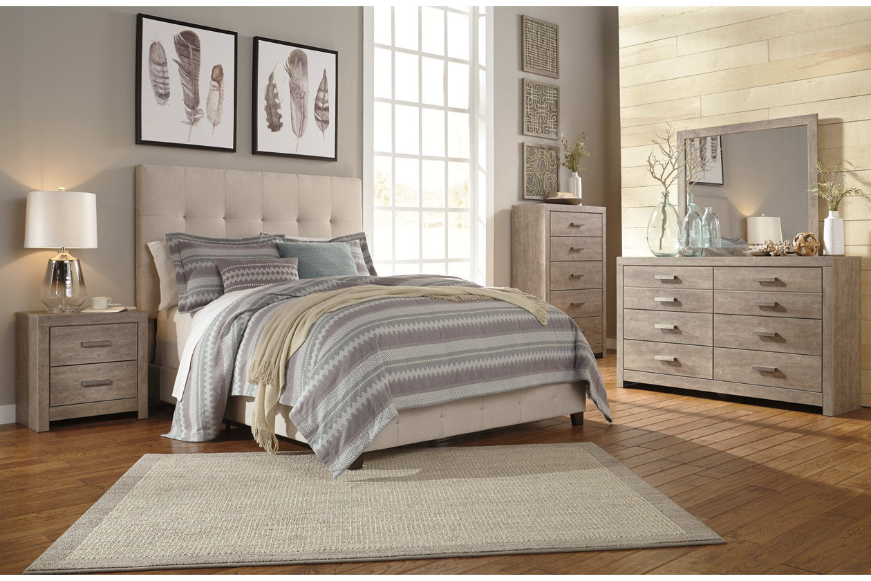 Dolante Beige Queen Upholstered Bed - B130-581 - Luna Furniture - Dallas Store