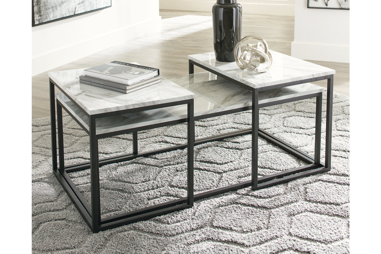 Donnesta Gray/Black Table, Set of 3 - T182-13 - Luna Furniture - Dallas Store