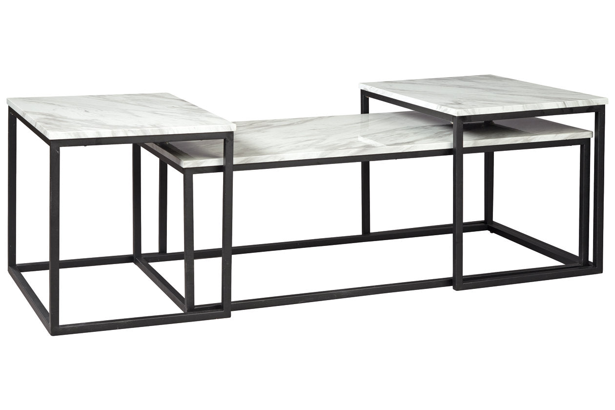Donnesta Gray/Black Table, Set of 3 - T182-13 - Luna Furniture - Dallas Store