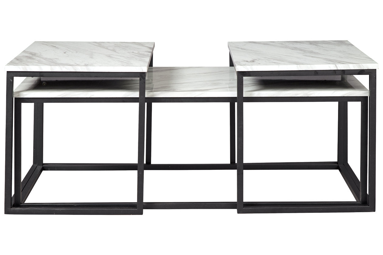 Donnesta Gray/Black Table, Set of 3 - T182-13 - Luna Furniture - Dallas Store