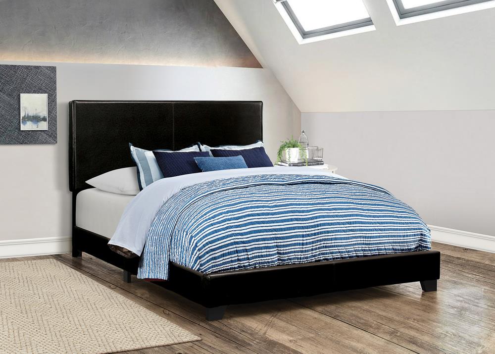 Dorian Upholstered Full Bed Black - 300761F - Luna Furniture - Dallas Store