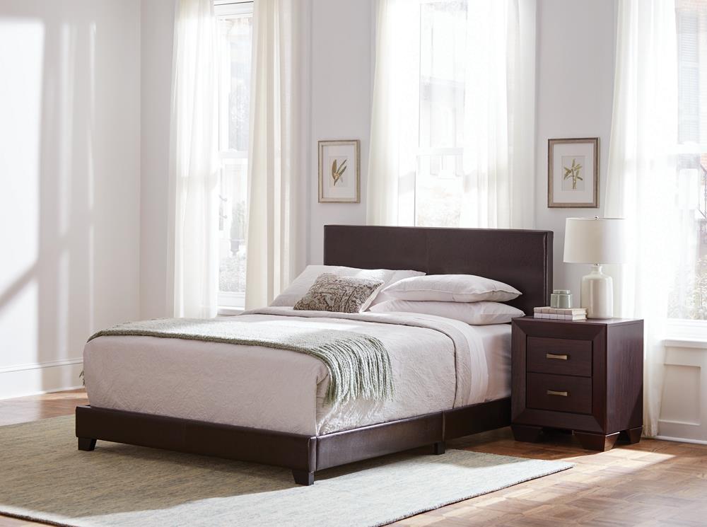 Dorian Upholstered Full Bed Brown - 300762F - Luna Furniture - Dallas Store