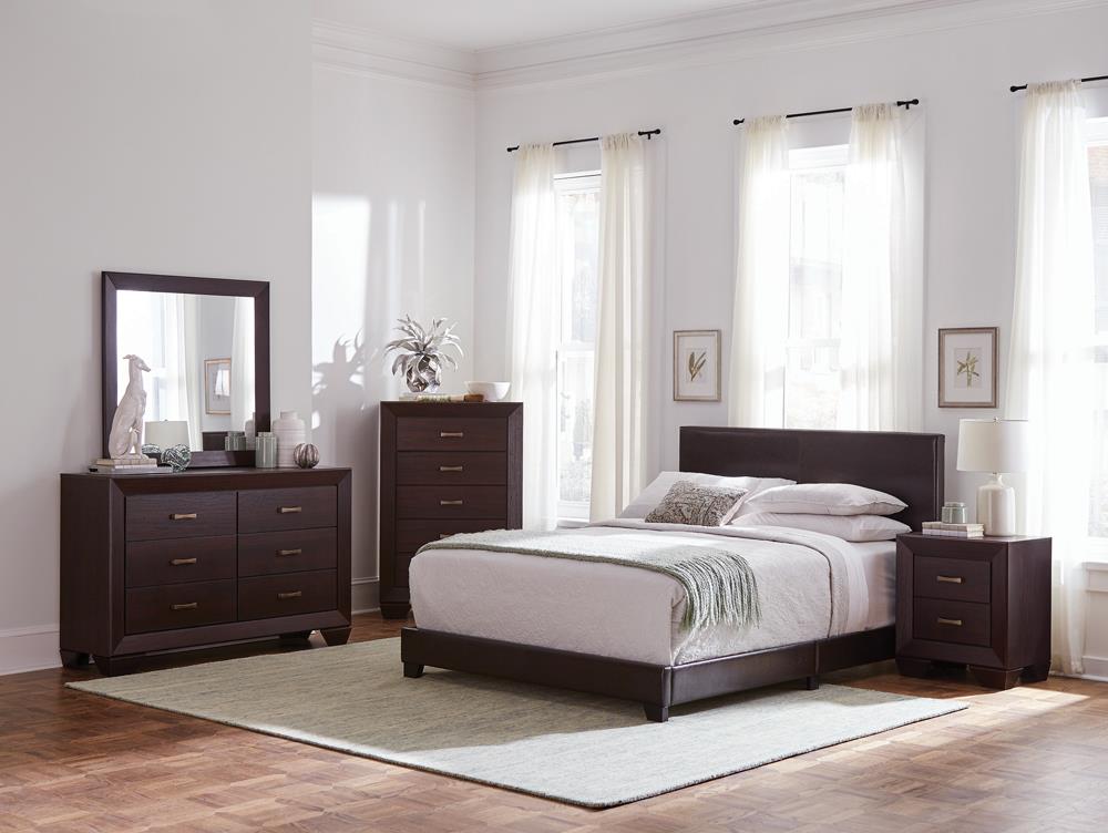 Dorian Upholstered Full Bed Brown - 300762F - Luna Furniture - Dallas Store
