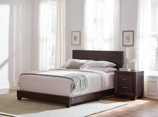 Dorian Upholstered Queen Bed Brown - 300762Q - Luna Furniture - Dallas Store