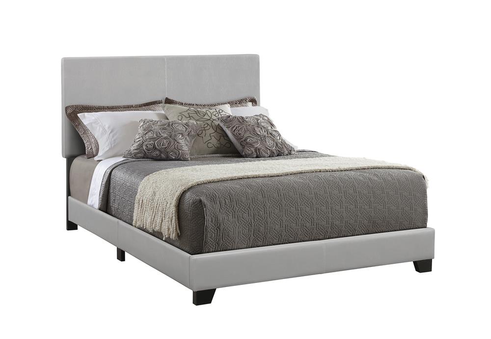 Dorian Upholstered Queen Bed Gray - 300763Q - Luna Furniture - Dallas Store