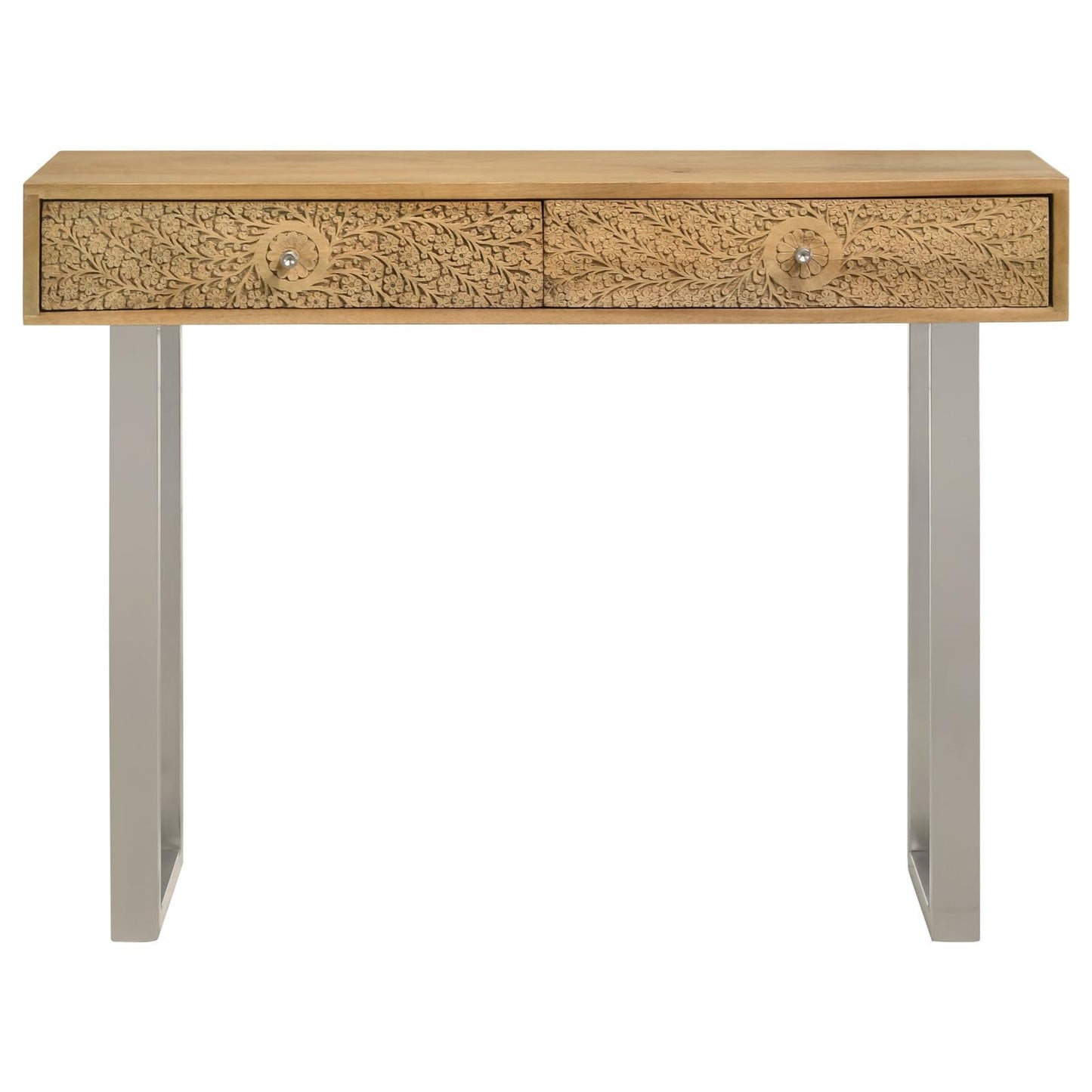 Draco Natural Console Table with Hand Carved Drawers - 953512 - Luna Furniture - Dallas Store