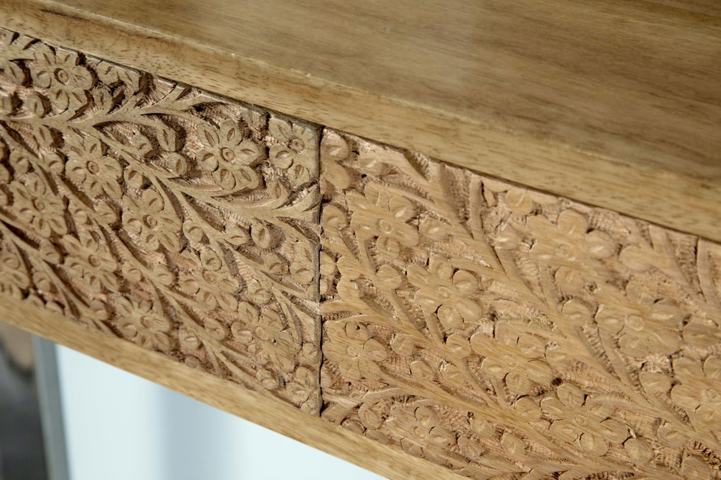 Draco Natural Console Table with Hand Carved Drawers - 953512 - Luna Furniture - Dallas Store