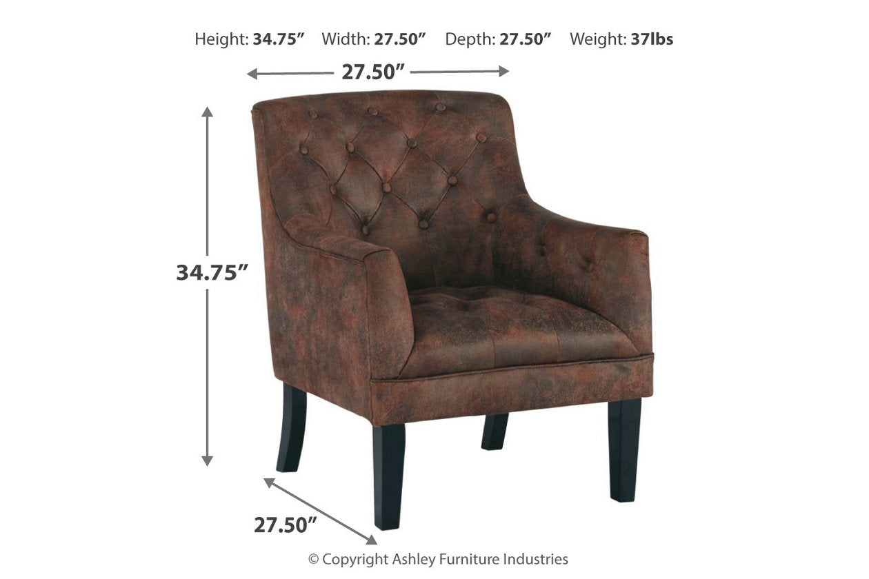 Drakelle Mahogany Accent Chair - A3000051 - Luna Furniture - Dallas Store