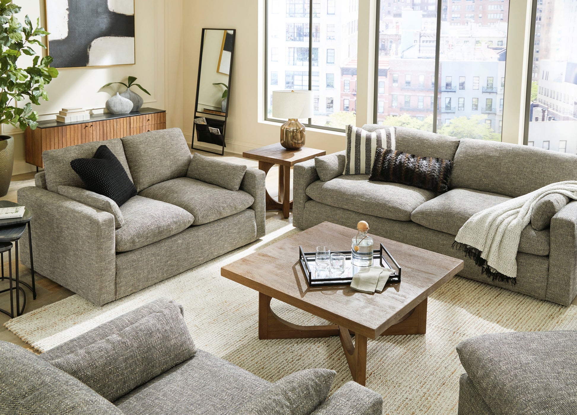 Dramatic Granite Living Room Set - SET | 1170238 | 1170235 - Luna Furniture - Dallas Store