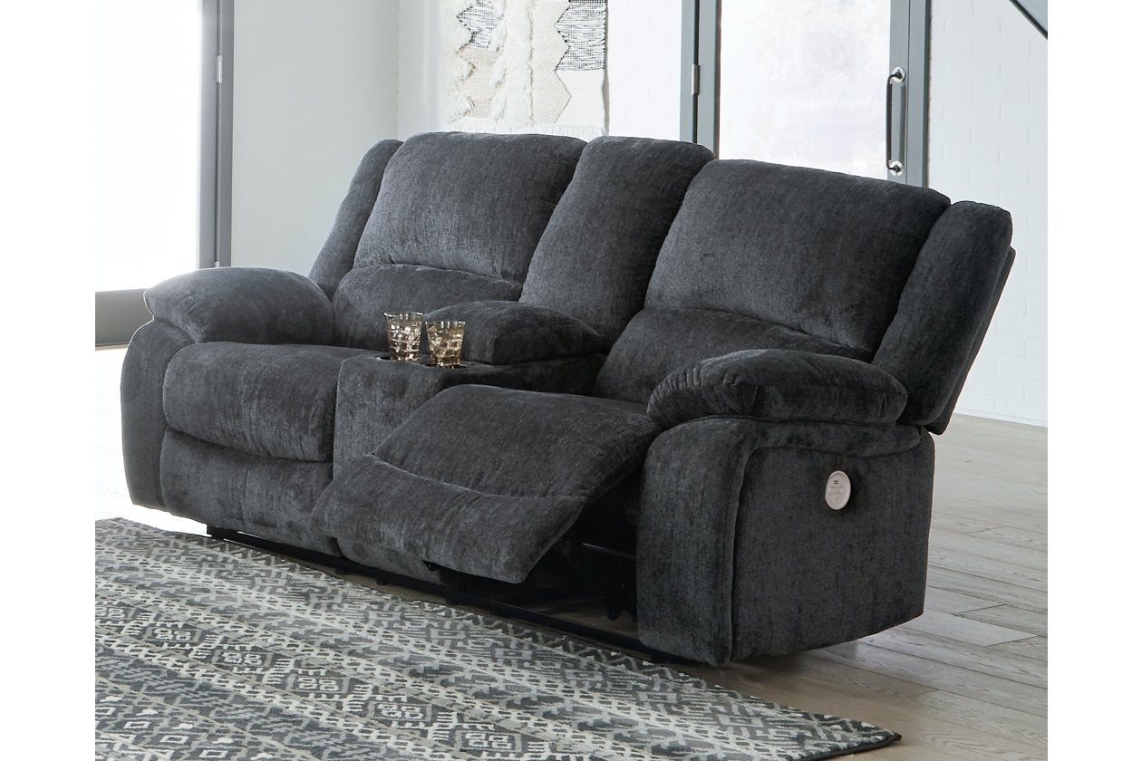 Draycoll Slate Power Reclining Loveseat with Console - 7650496 - Luna Furniture - Dallas Store