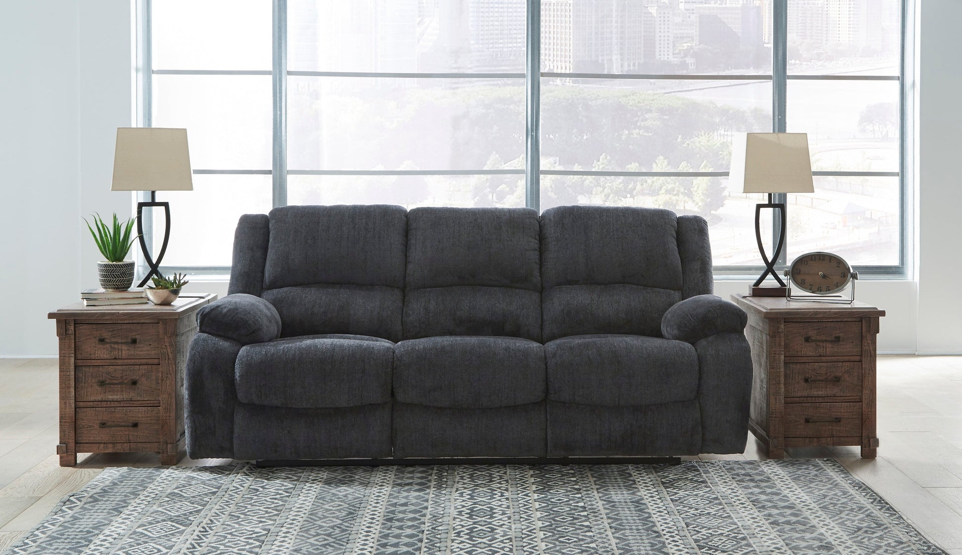 Draycoll Slate Reclining Living Room Set - SET | 7650488 | 7650494 - Luna Furniture - Dallas Store