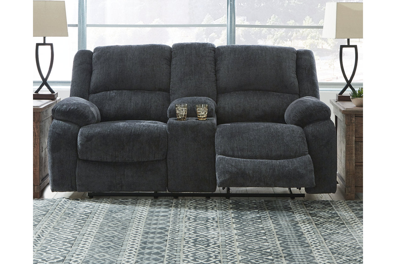 Draycoll Slate Reclining Loveseat with Console - 7650494 - Luna Furniture - Dallas Store