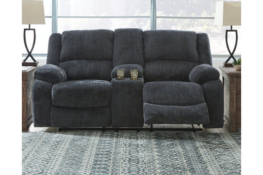 Draycoll Slate Reclining Loveseat with Console - 7650494 - Luna Furniture - Dallas Store