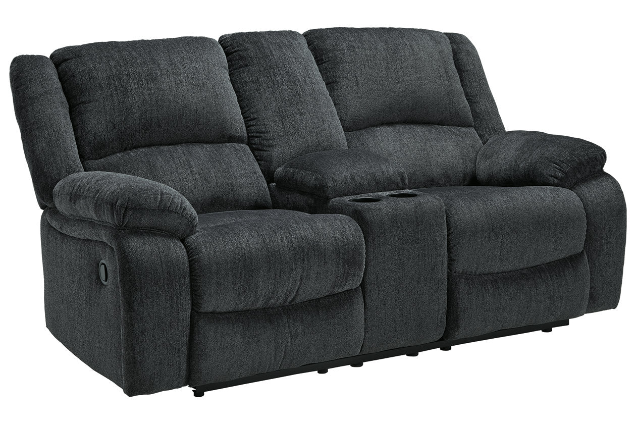 Draycoll Slate Reclining Loveseat with Console - 7650494 - Luna Furniture - Dallas Store