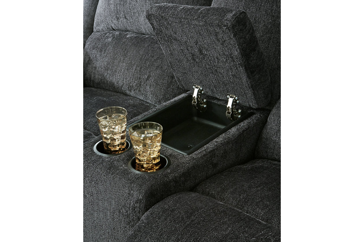 Draycoll Slate Reclining Loveseat with Console - 7650494 - Luna Furniture - Dallas Store