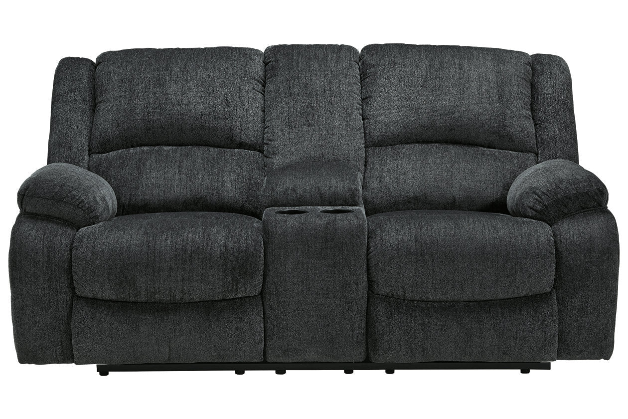Draycoll Slate Reclining Loveseat with Console - 7650494 - Luna Furniture - Dallas Store
