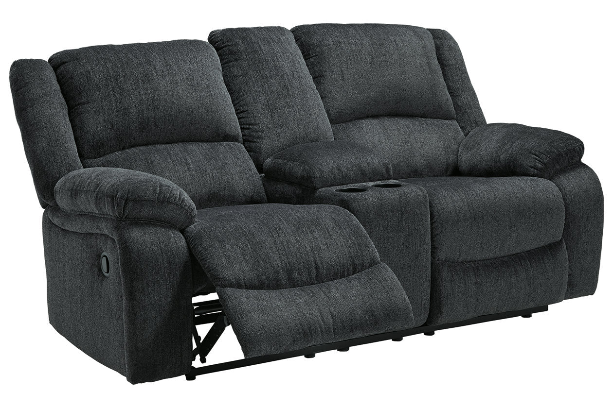 Draycoll Slate Reclining Loveseat with Console - 7650494 - Luna Furniture - Dallas Store
