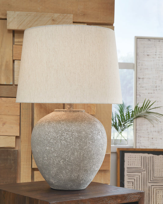Dreward Distressed Gray Table Lamp - L235694 - Luna Furniture - Dallas Store