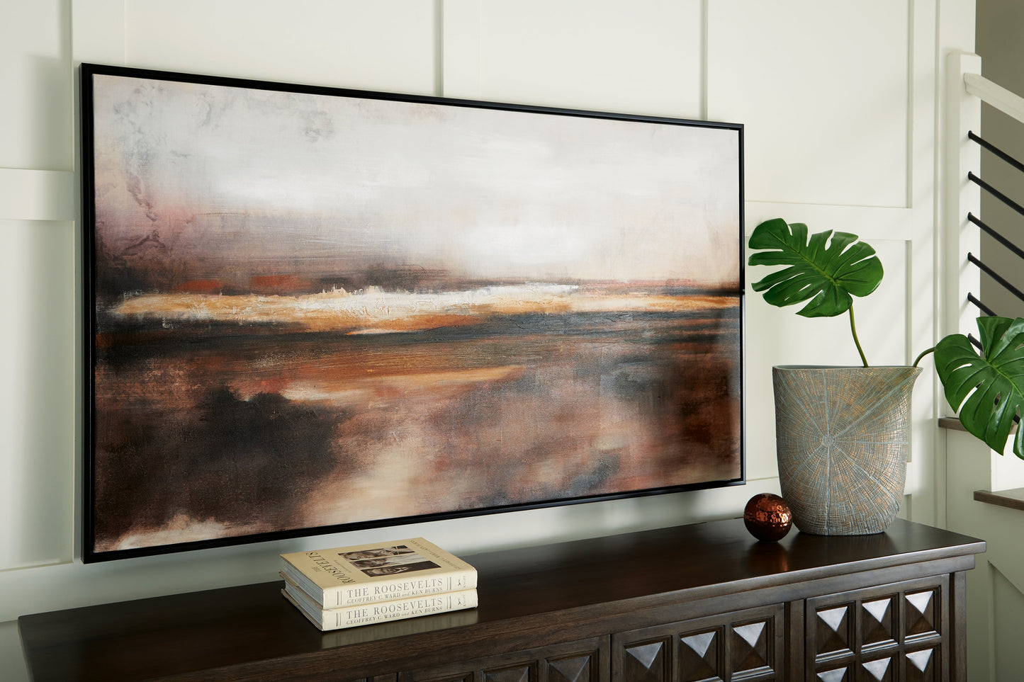 Drewland Black/Brown/Orange Wall Art - A8000375 - Luna Furniture - Dallas Store