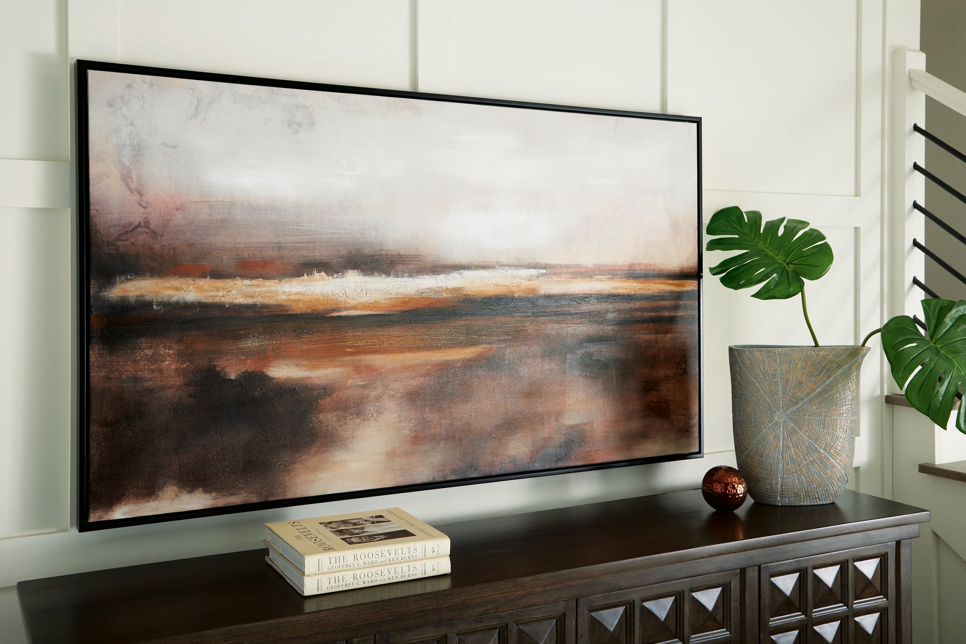 Drewland Black/Brown/Orange Wall Art - A8000375 - Luna Furniture - Dallas Store