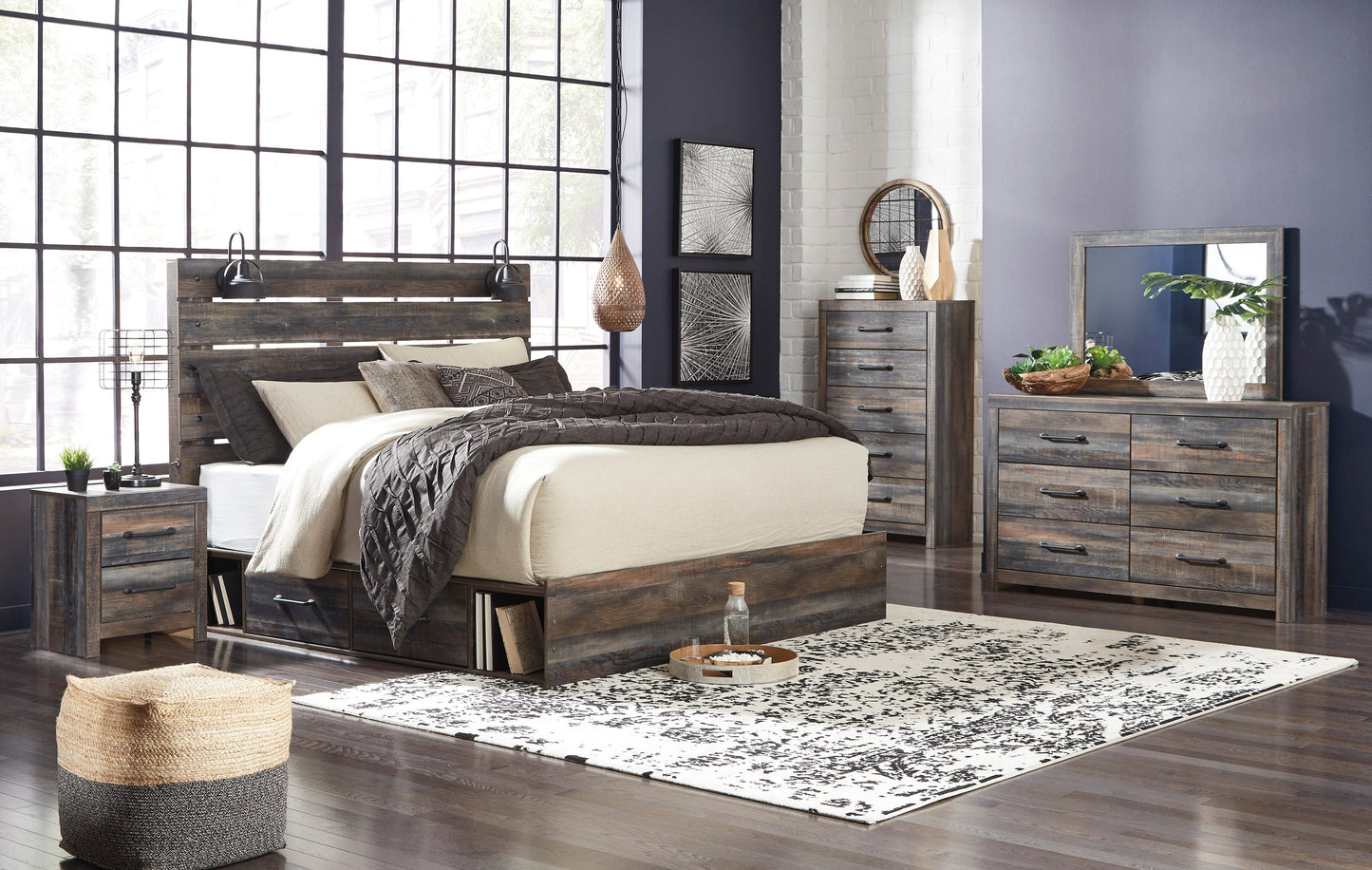 Drystan Multi Double Side Storage Platform Bedroom Set - SET | B211-54 | B211-57 | B211-60(2) | B211-31 | B211-36 | B100-13 - Luna Furniture - Dallas Store