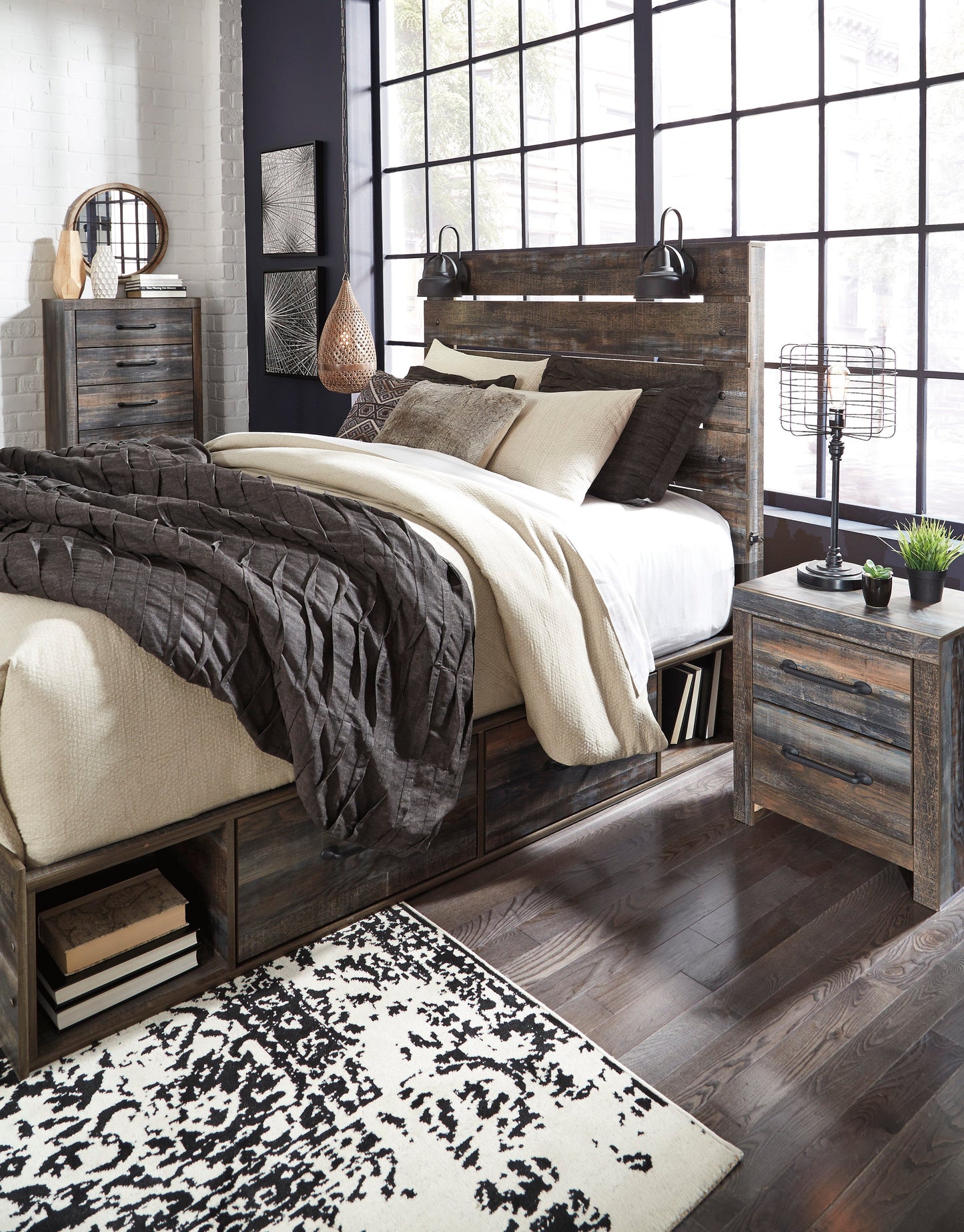 Drystan Multi Double Side Storage Platform Bedroom Set - SET | B211-54 | B211-57 | B211-60(2) | B211-31 | B211-36 | B100-13 - Luna Furniture - Dallas Store