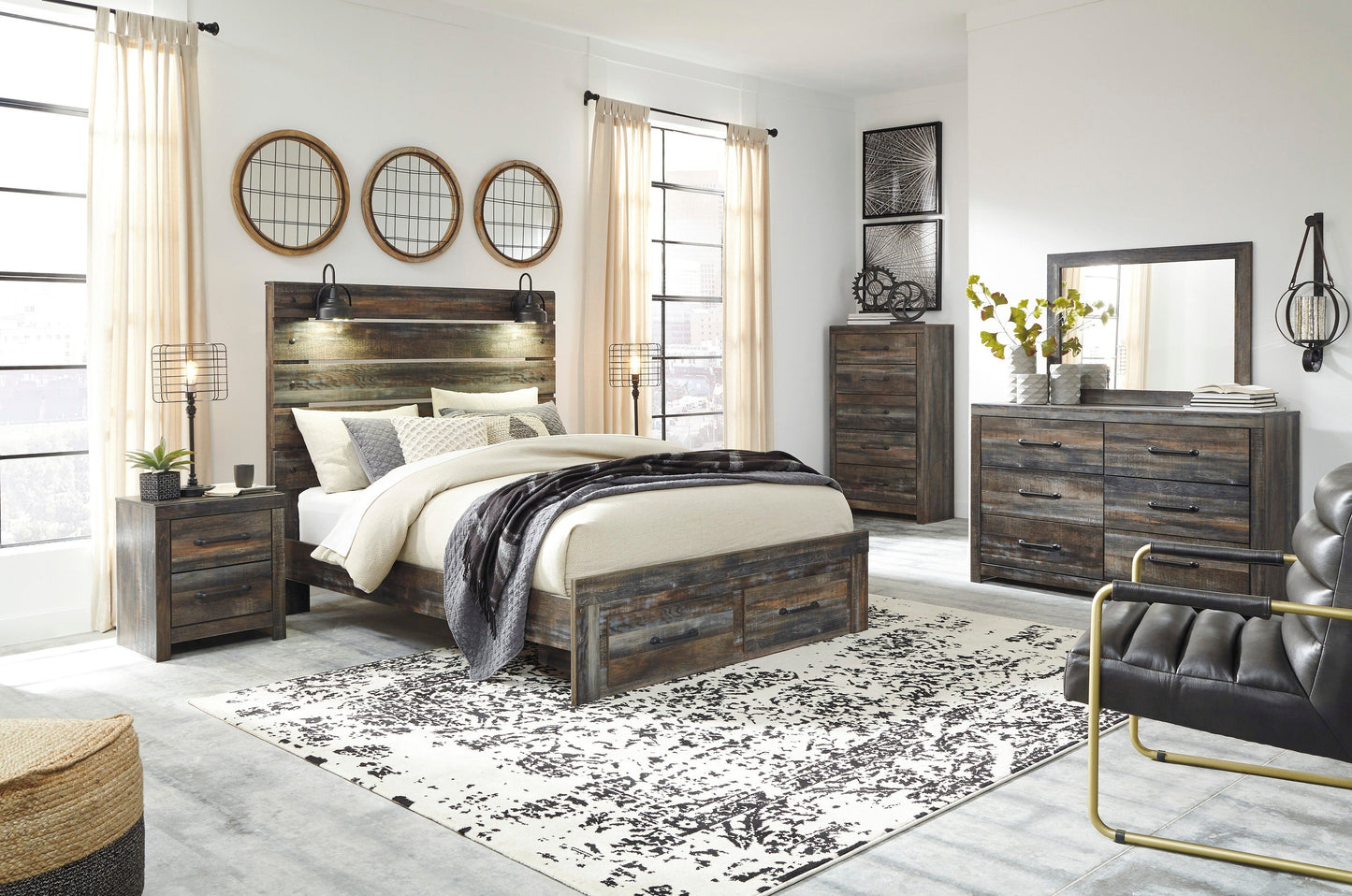 Drystan Multi Footboard Storage Bedroom Set - SET | B211-56S | B211-58 | B211-97 | B211-31 | B211-36 | B211-92 | B211-46 - Luna Furniture - Dallas Store