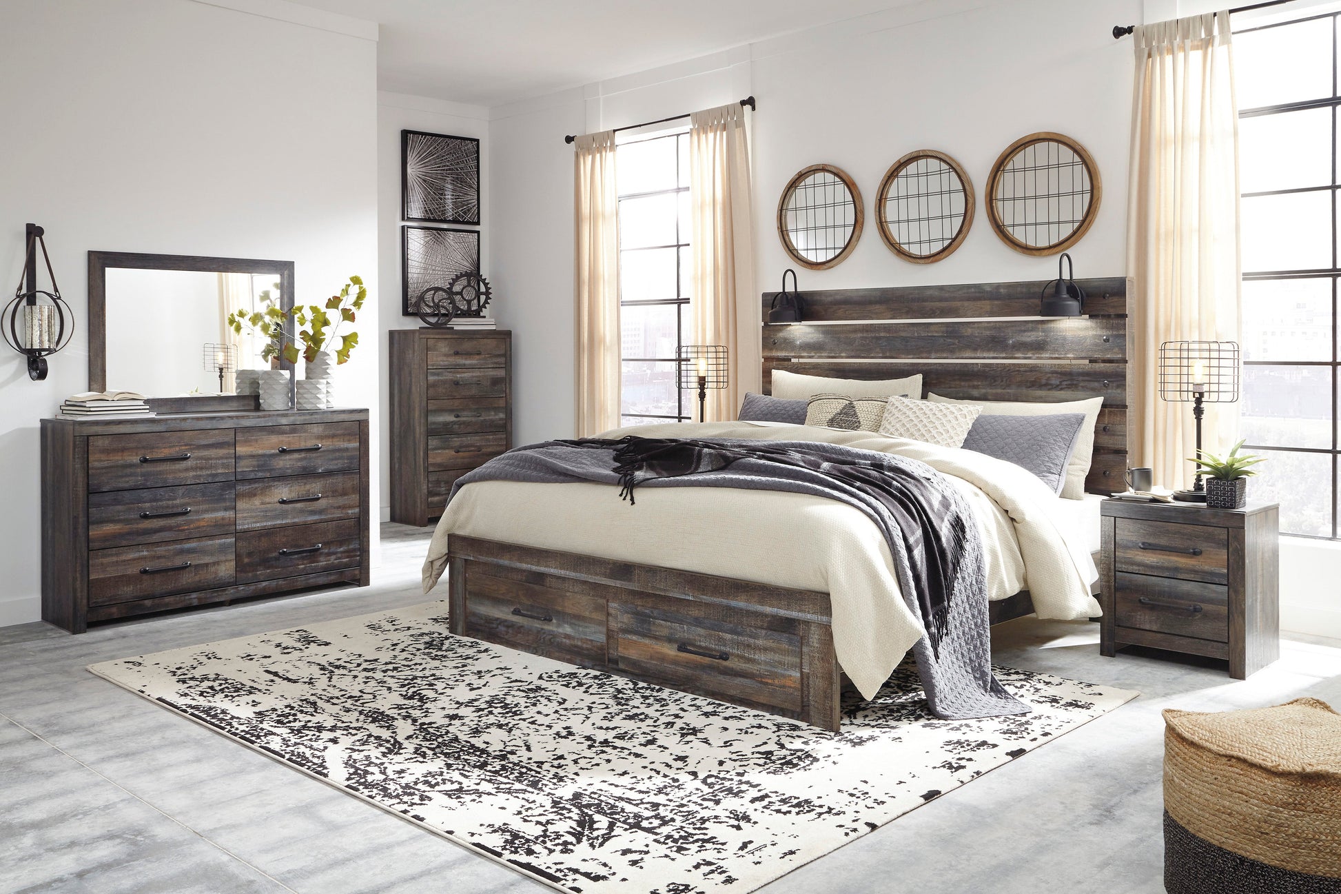 Drystan Multi Footboard Storage Bedroom Set - SET | B211-56S | B211-58 | B211-97 | B211-31 | B211-36 | B211-92 | B211-46 - Luna Furniture - Dallas Store