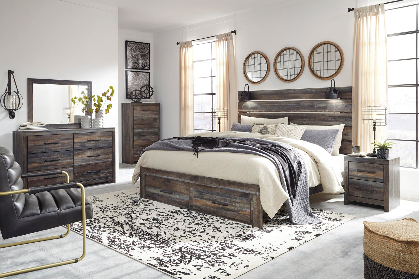 Drystan Multi Footboard Storage Bedroom Set - SET | B211-56S | B211-58 | B211-97 | B211-31 | B211-36 | B211-92 | B211-46 - Luna Furniture - Dallas Store