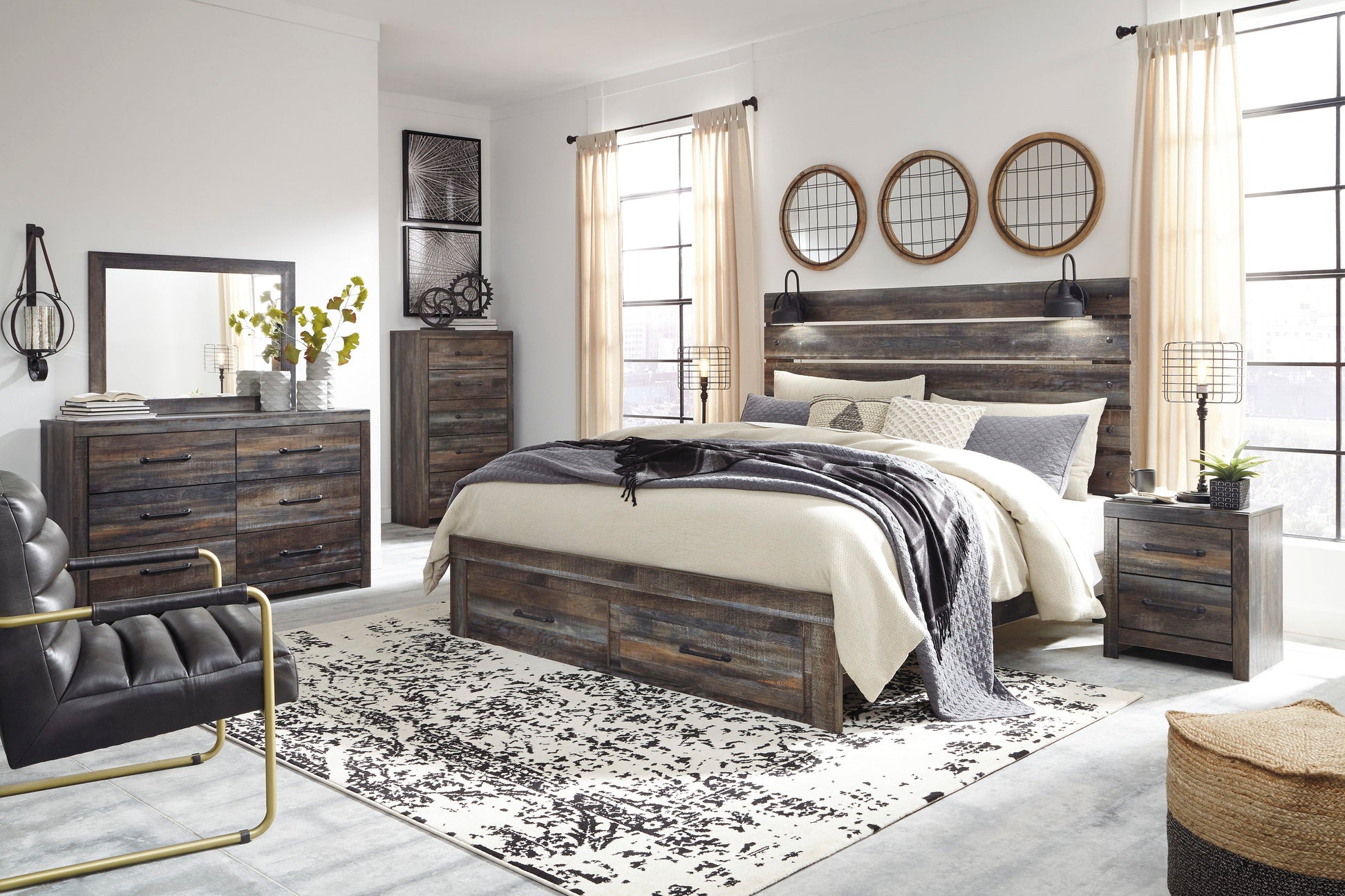 Drystan Multi Footboard Storage Bedroom Set - SET | B211-56S | B211-58 | B211-97 | B211-31 | B211-36 | B211-92 | B211-46 - Luna Furniture - Dallas Store