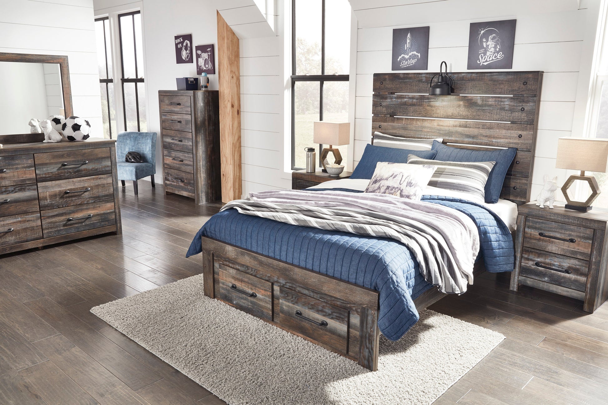Drystan Multi Footboard Storage Youth Bedroom Set - SET | B211-84S | B211-86 | B211-87 | B211-31 | B211-36 | B211-92 | B211-46 - Luna Furniture - Dallas Store