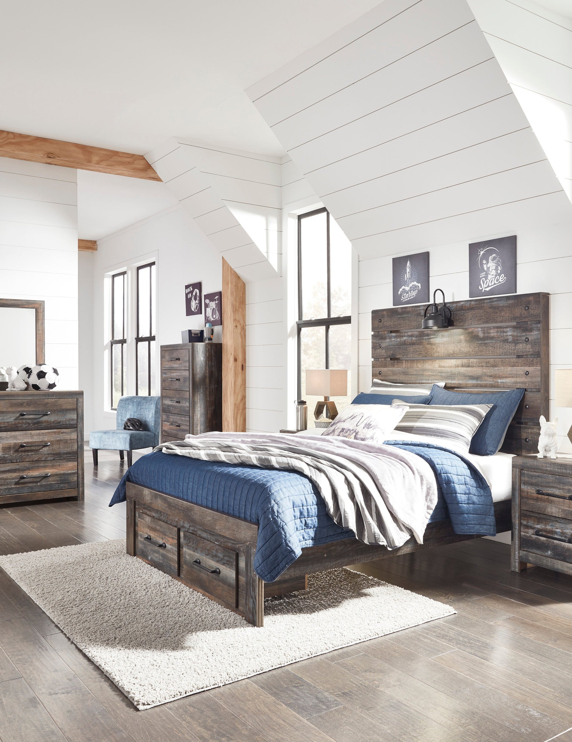 Drystan Multi Footboard Storage Youth Bedroom Set - SET | B211-84S | B211-86 | B211-87 | B211-31 | B211-36 | B211-92 | B211-46 - Luna Furniture - Dallas Store