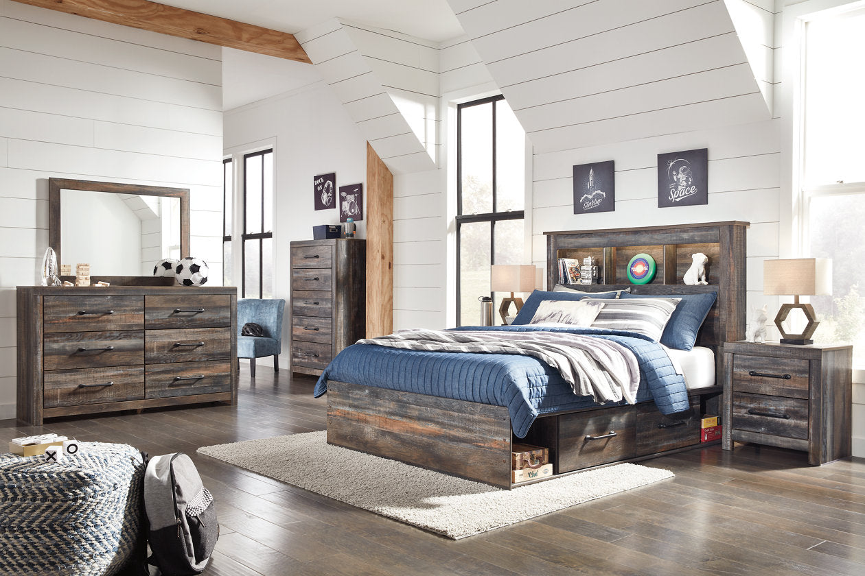 Drystan Multi Full Bookcase Bed with 2 Storage Drawers - SET | B100-12 | B211-150 | B211-84 | B211-85 - Luna Furniture - Dallas Store