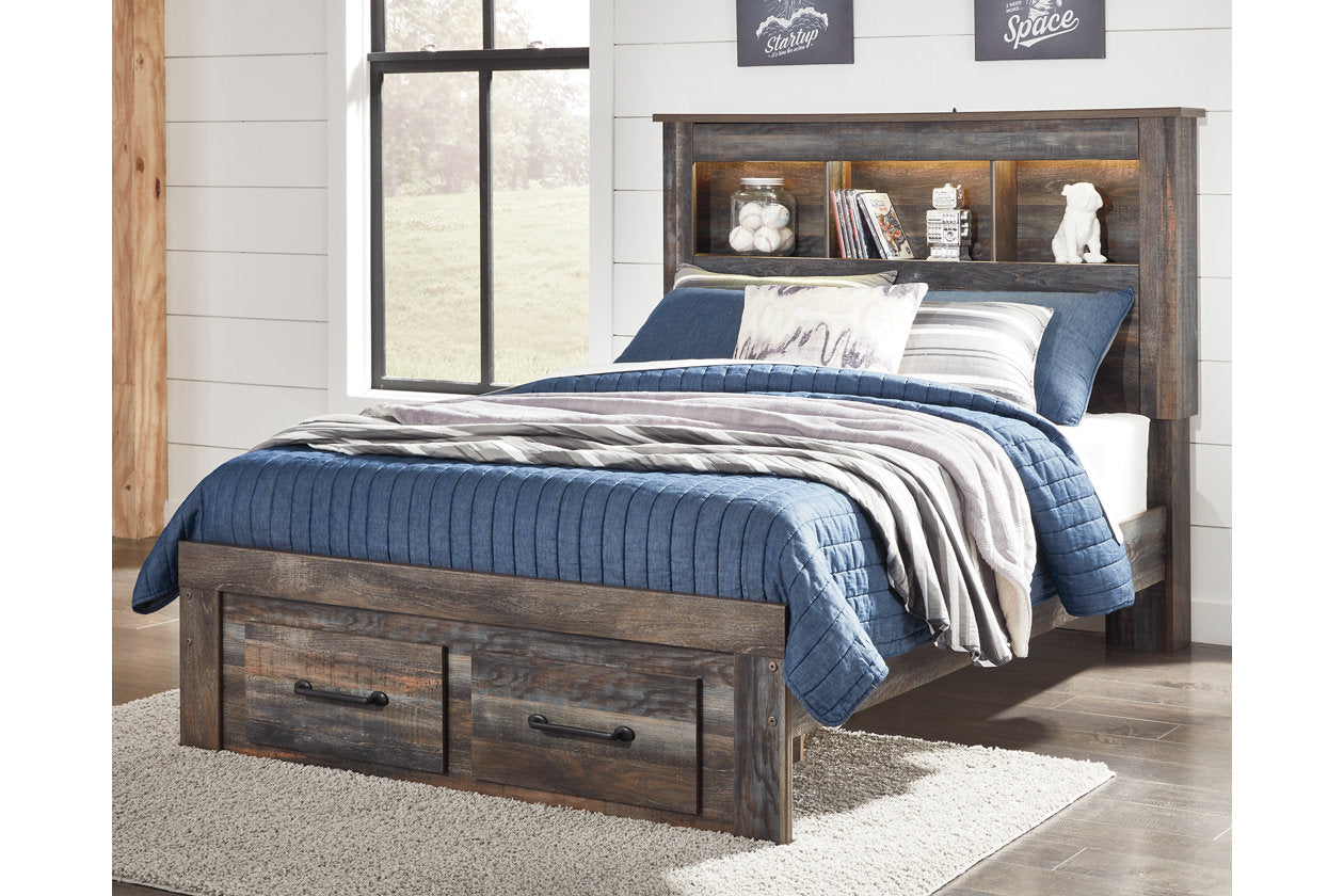 Drystan Multi Full Bookcase Bed with 2 Storage Drawers - SET | B211-84S | B211-85 | B211-86 - Luna Furniture - Dallas Store