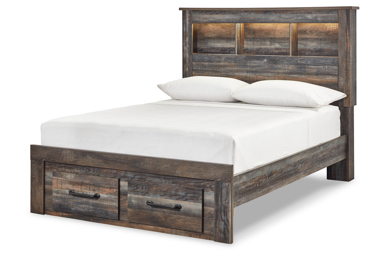 Drystan Multi Full Bookcase Bed with 2 Storage Drawers - SET | B211-84S | B211-85 | B211-86 - Luna Furniture - Dallas Store