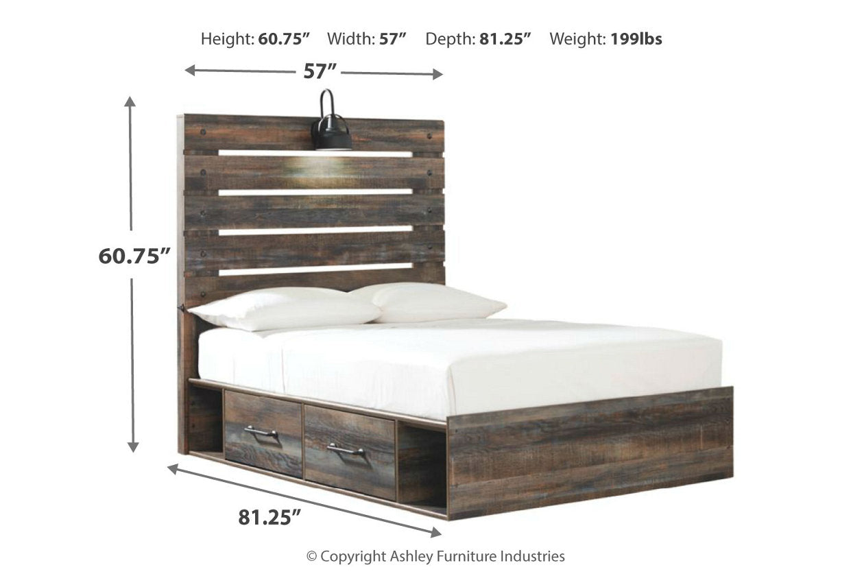 Drystan Multi Full Panel Bed with 2 Storage Drawers - SET | B100-12 | B211-150 | B211-84 | B211-87 - Luna Furniture - Dallas Store