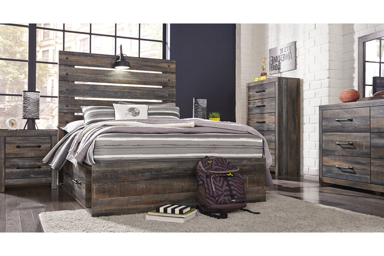 Drystan Multi Full Panel Bed with 2 Storage Drawers - SET | B100-12 | B211-150 | B211-84 | B211-87 - Luna Furniture - Dallas Store