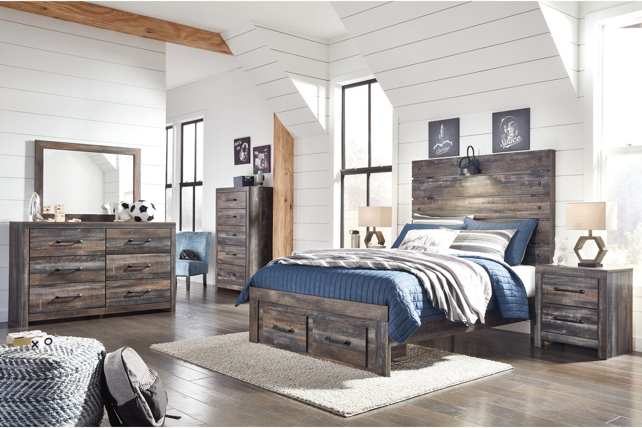 Drystan Multi Full Panel Bed with 2 Storage Drawers - SET | B211-84S | B211-86 | B211-87 - Luna Furniture - Dallas Store
