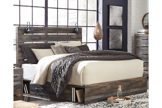 Drystan Multi King Panel Bed with 2 Storage Drawers - SET | B100-14 | B211-56 | B211-58 | B211-160 - Luna Furniture - Dallas Store