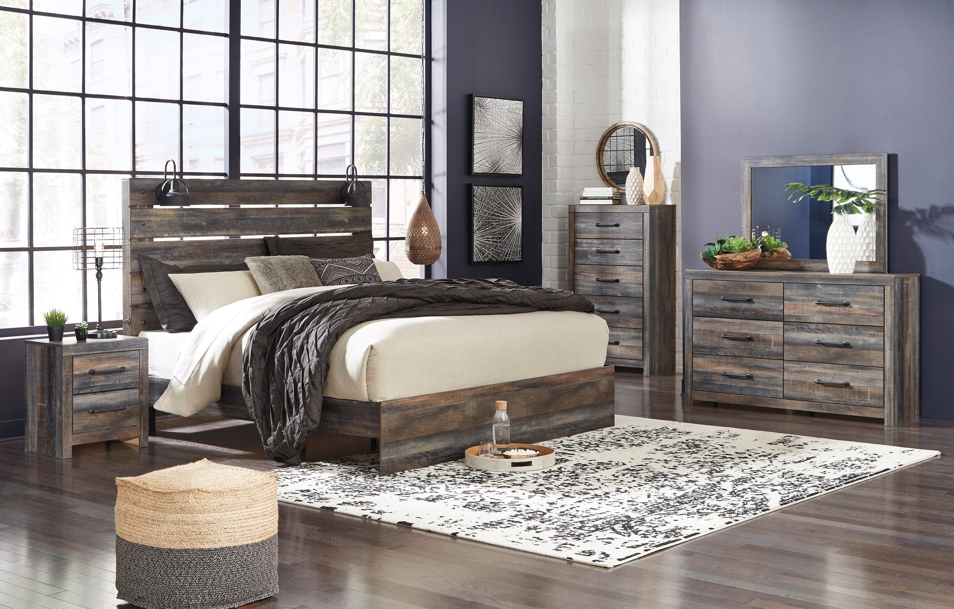 Drystan Multi Panel Bedroom Set - SET | B211-56 | B211-58 | B211-97 | B211-31 | B211-36 | B211-92 | B211-46 - Luna Furniture - Dallas Store