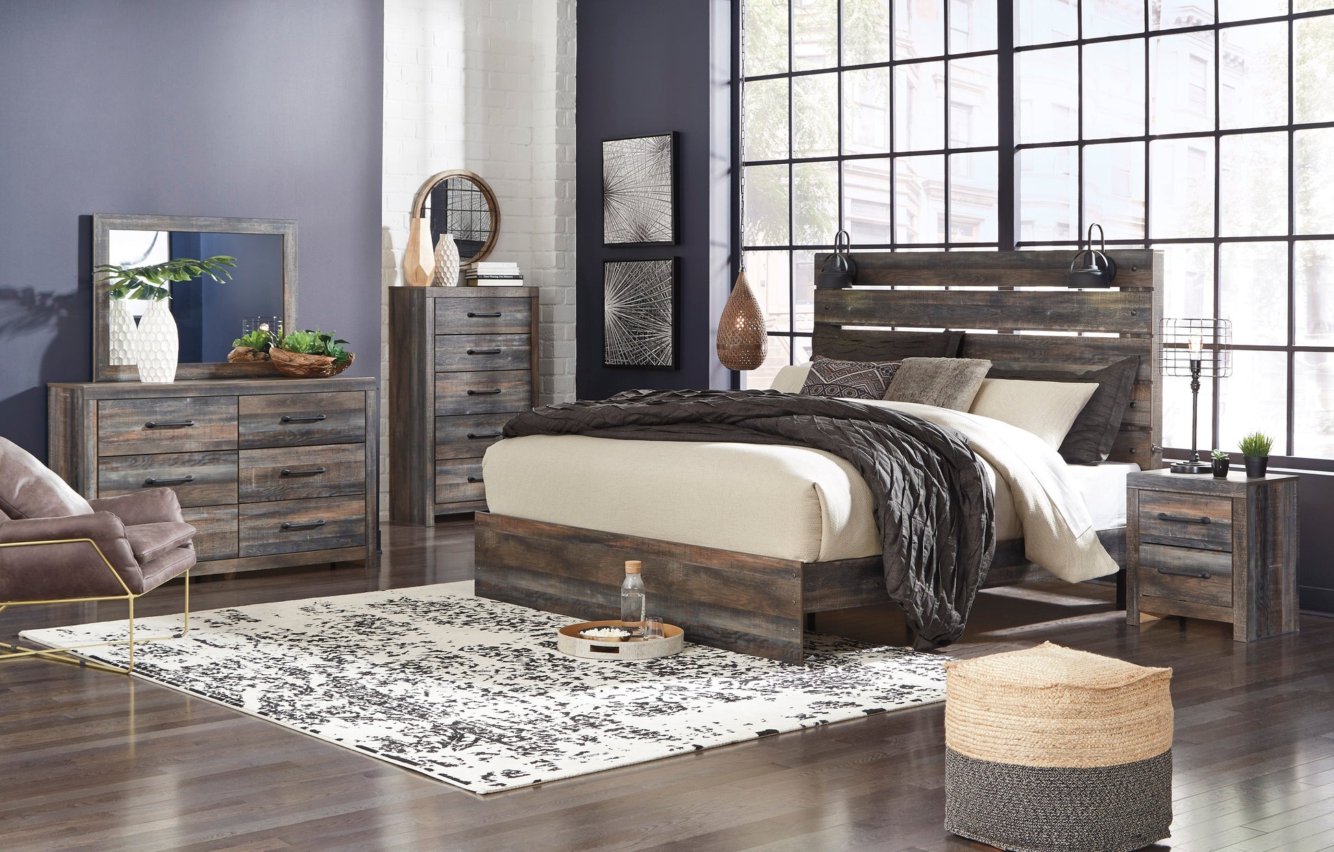 Drystan Multi Panel Bedroom Set - SET | B211-56 | B211-58 | B211-97 | B211-31 | B211-36 | B211-92 | B211-46 - Luna Furniture - Dallas Store
