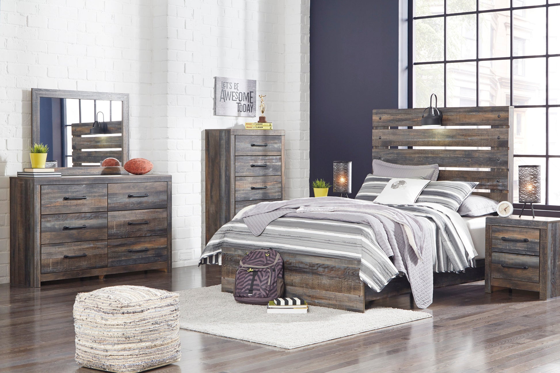 Drystan Multi Panel Youth Bedroom Set - SET | B211-52 | B211-53 | B211-83 | B211-31 | B211-36 | B211-92 | B211-46 - Luna Furniture - Dallas Store