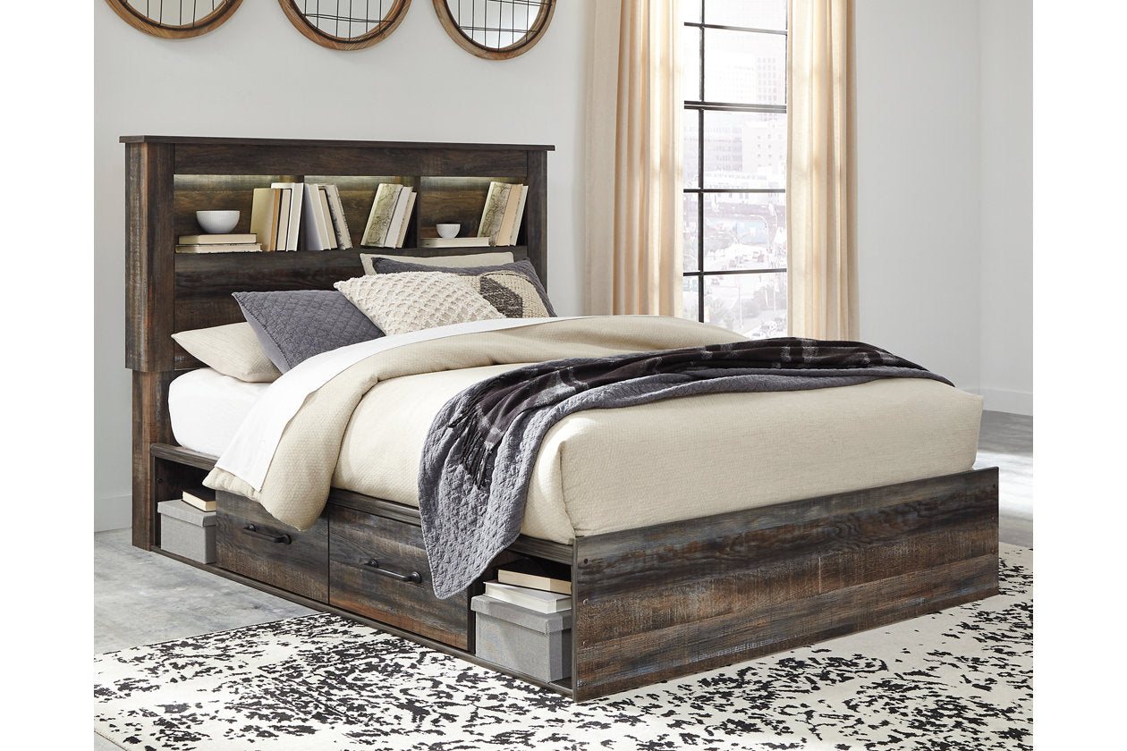 Drystan Multi Queen Bookcase Bed with 2 Storage Drawers - SET | B100-13 | B211-54 | B211-65 | B211-160 - Luna Furniture - Dallas Store