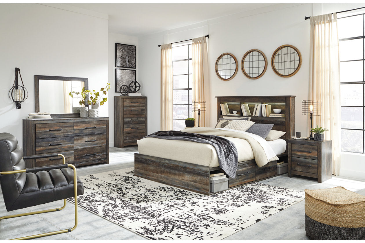 Drystan Multi Queen Bookcase Bed with 2 Storage Drawers - SET | B100-13 | B211-54 | B211-65 | B211-160 - Luna Furniture - Dallas Store