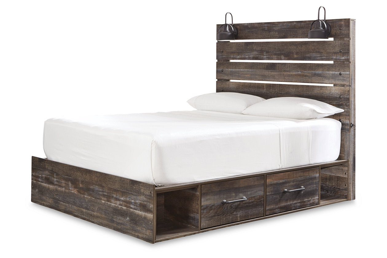 Drystan Multi Queen Panel Bed with 2 Storage Drawers - SET | B100-13 | B211-54 | B211-57 | B211-160 - Luna Furniture - Dallas Store