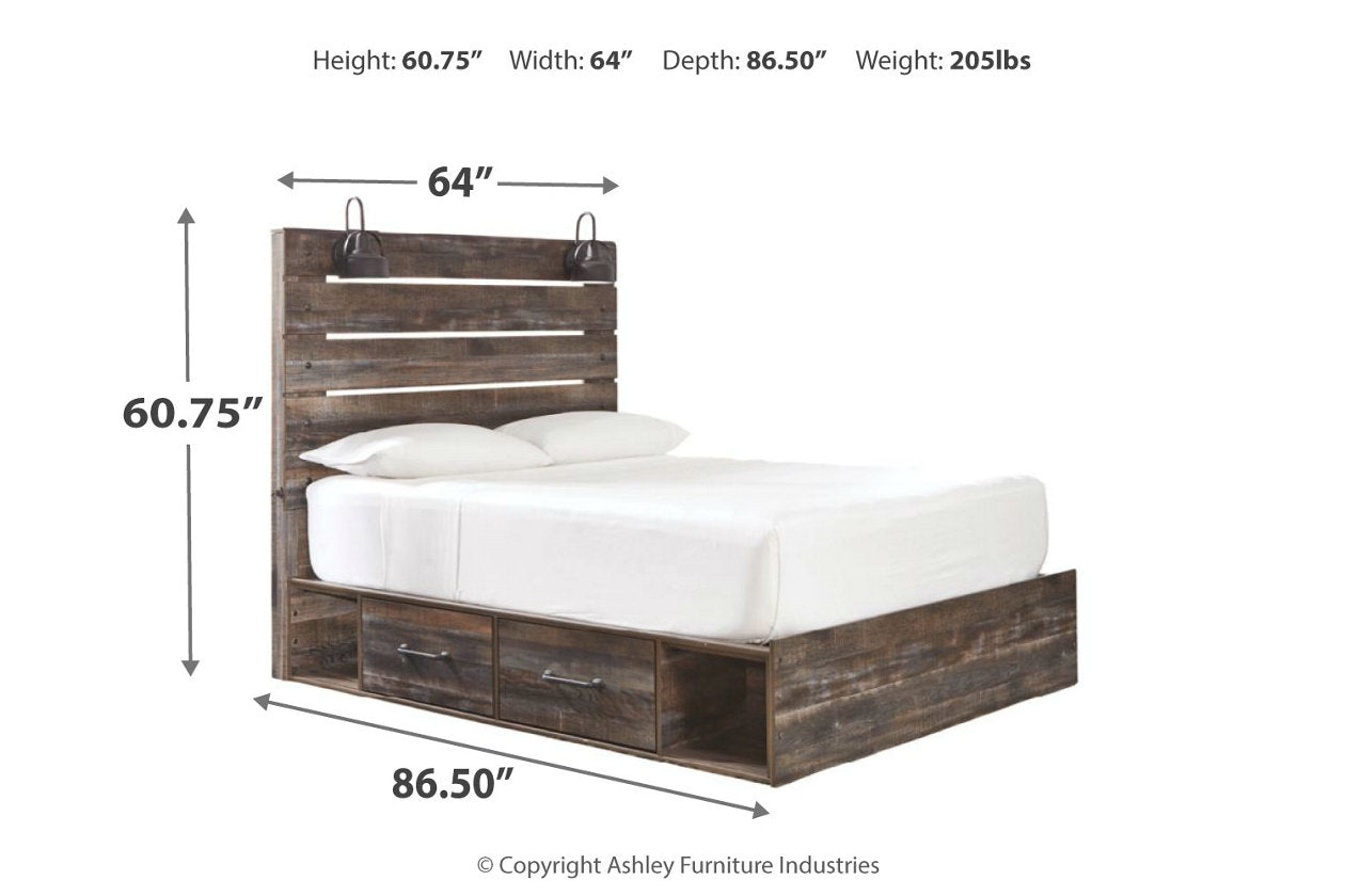 Drystan Multi Queen Panel Bed with 2 Storage Drawers - SET | B100-13 | B211-54 | B211-57 | B211-160 - Luna Furniture - Dallas Store