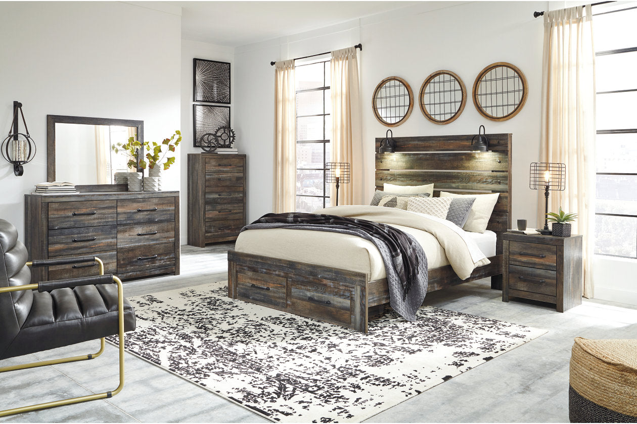 Drystan Multi Queen Panel Bed with 2 Storage Drawers - SET | B211-57 | B211-96 | B211-54S - Luna Furniture - Dallas Store