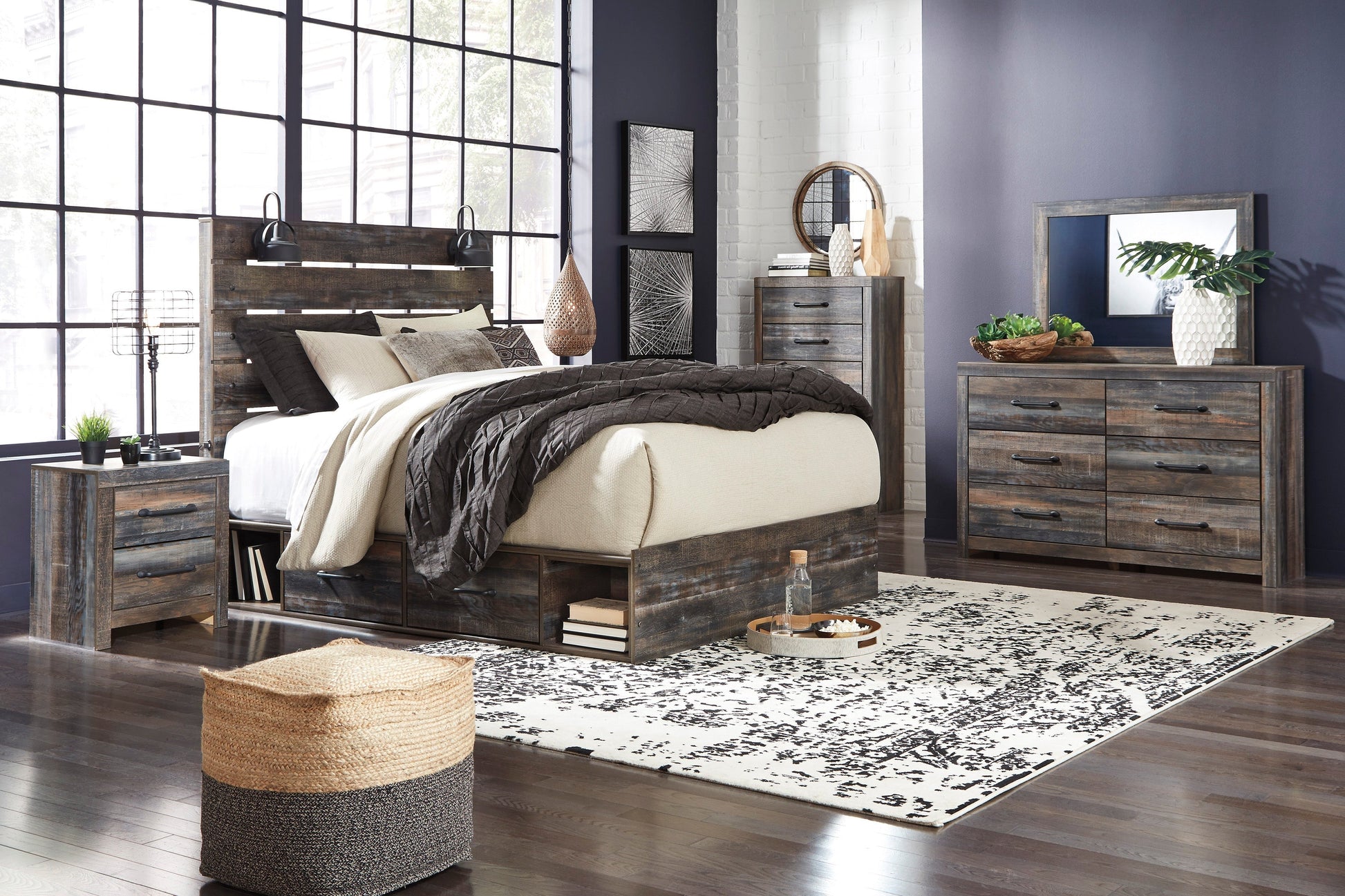 Drystan Multi Side Storage Platform Bedroom Set - SET | B211-56 | B211-58 | B211-160 | B211-31 | B211-92 | B100-14 - Luna Furniture - Dallas Store